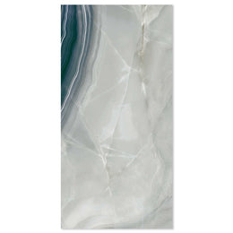 Porcelain tile with blue onyx design and a polished finish. Exotic Onyx Blue 600x1200 Polished Onyx Effect Porcelain Tile - Main