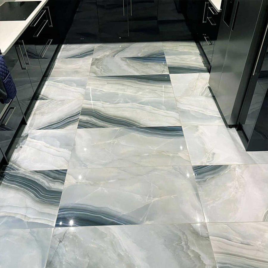 Exotic Onyx Blue Polished