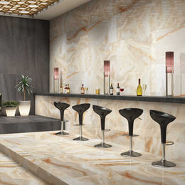 Exotic Onyx Gold Grande 600x1200 Polished Porcelain Tile - Render