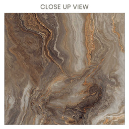 Exotic Verde Brown 600x1200 Polished Onyx Effect Porcelain Tile - Close Up