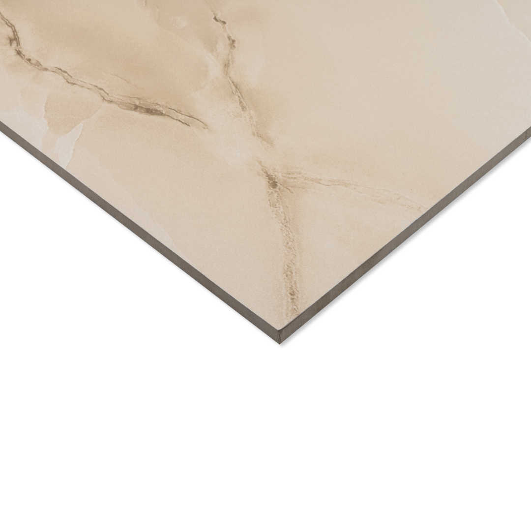 Fantasy Olive Green 600x600 Matt Onyx Effect Porcelain Tile - Side Angle