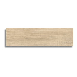 Beige matt porcelain tile with realistic wood grain design