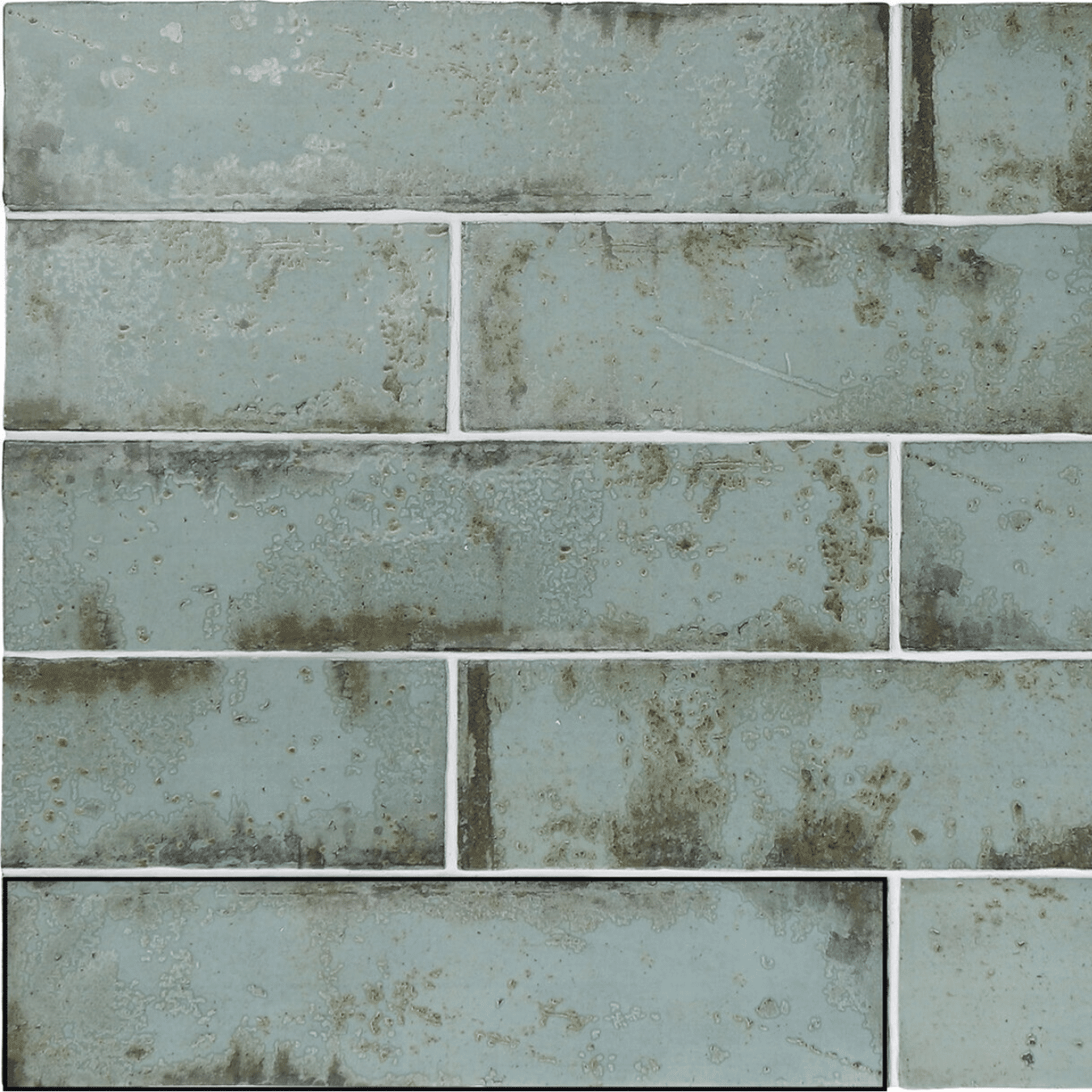 Metallic aqua effect tiles