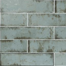 Metallic aqua effect tiles