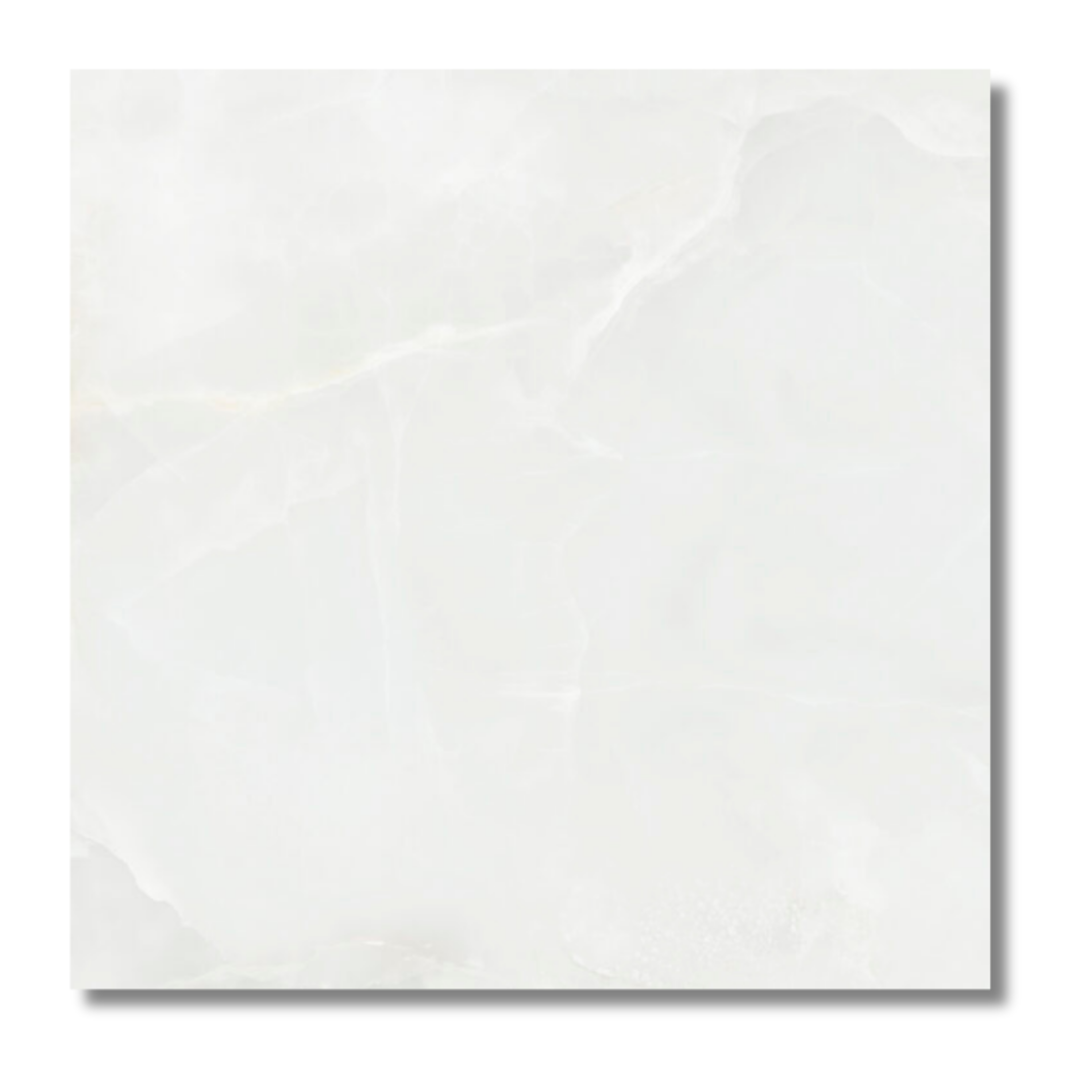 Garner White polished porcelain stone effect tiles