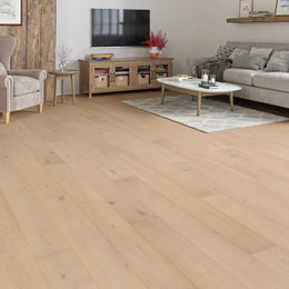 Inglemere Natural Oak Engineered Wood Flooring in a room setting