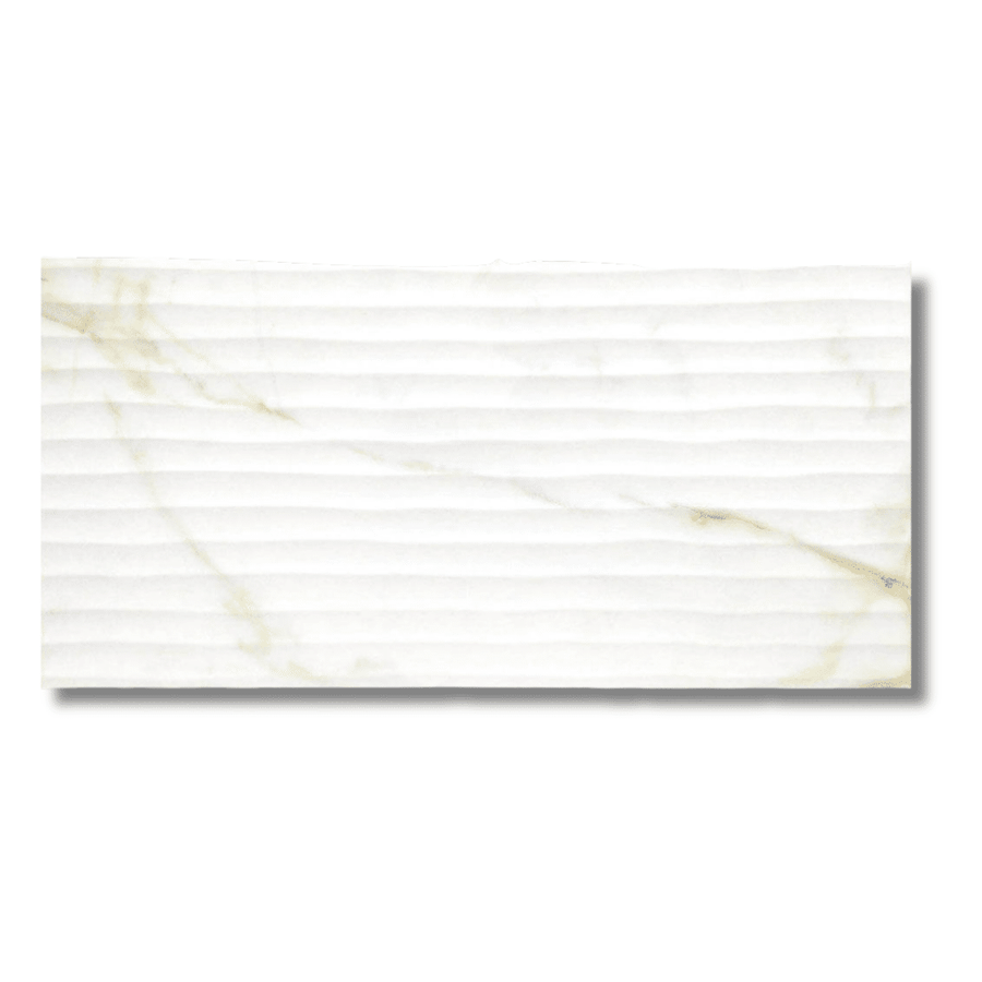Goldman Décor stone effect white ceramic tiles