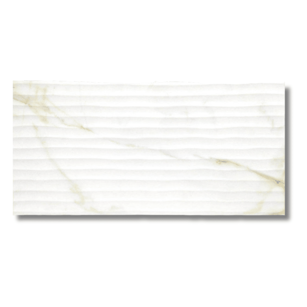 Goldman Décor stone effect white ceramic tiles