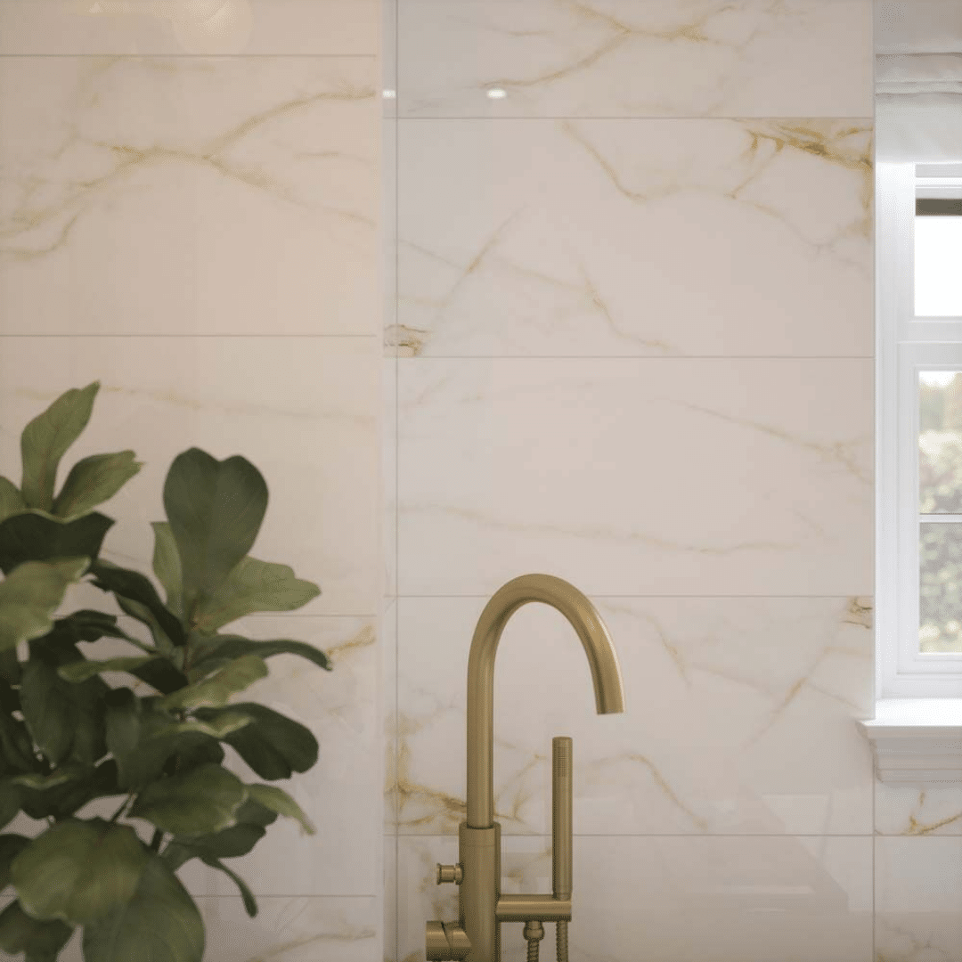 White Goldman Gloss glossy finish ceramic tiles