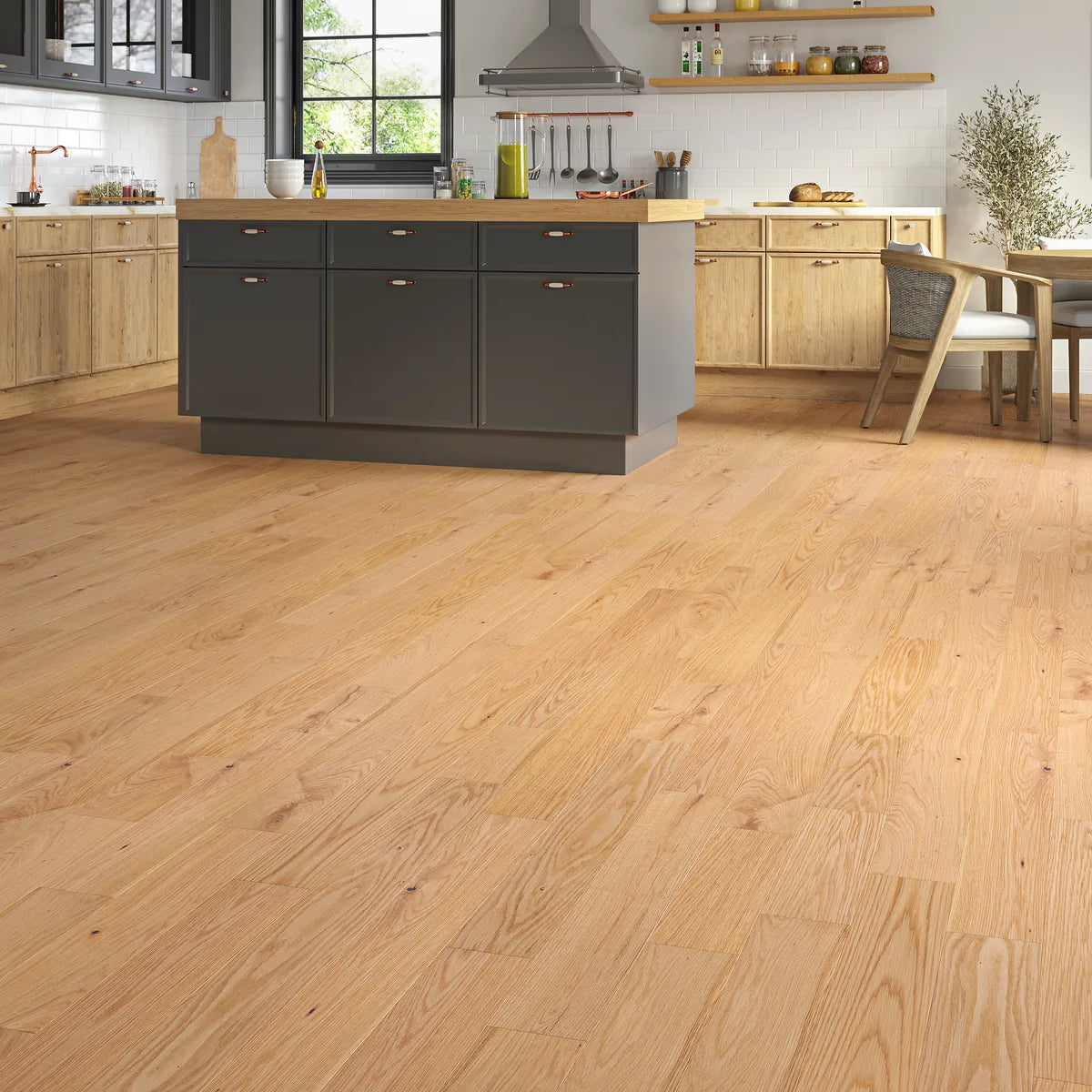 Larchfield Natural Oak Engineered Wood Flooring in a room setting