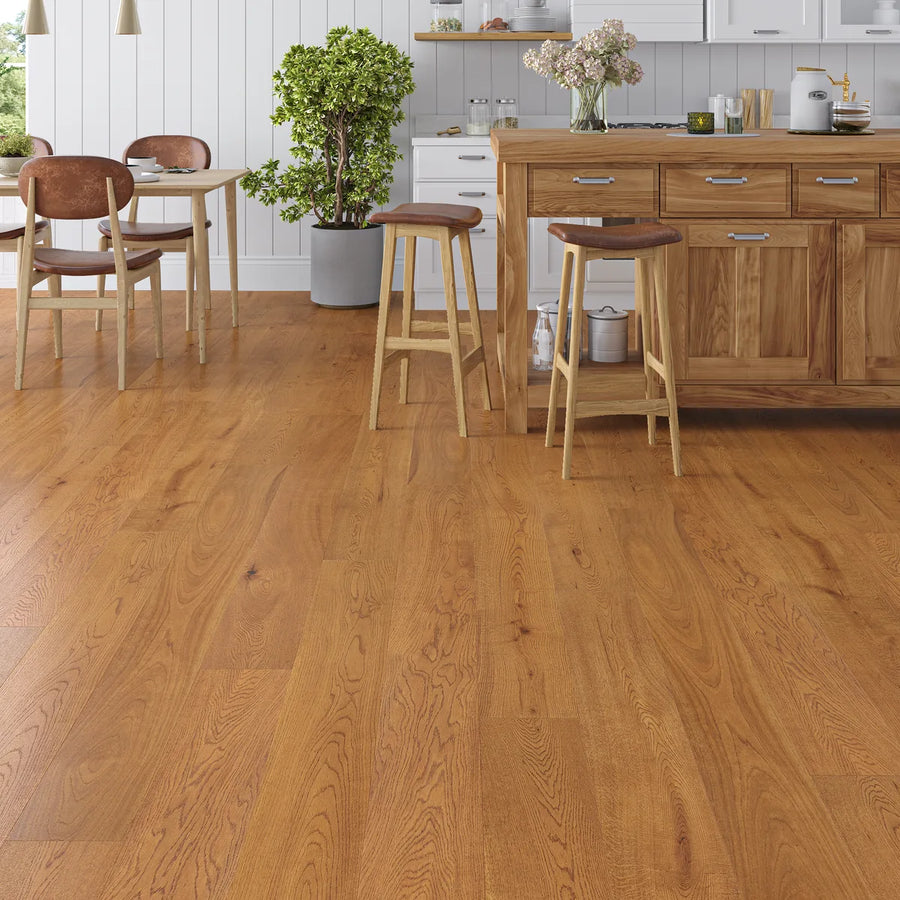 Stonebrook Golden Oak Engineered Wood Flooring in a room setting