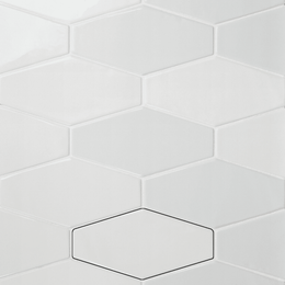 Glossy white wall tiles