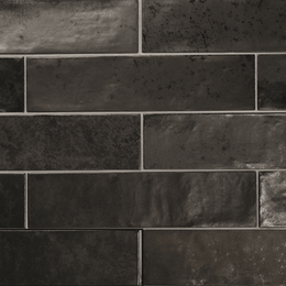 Glossy anthracite metallic tiles