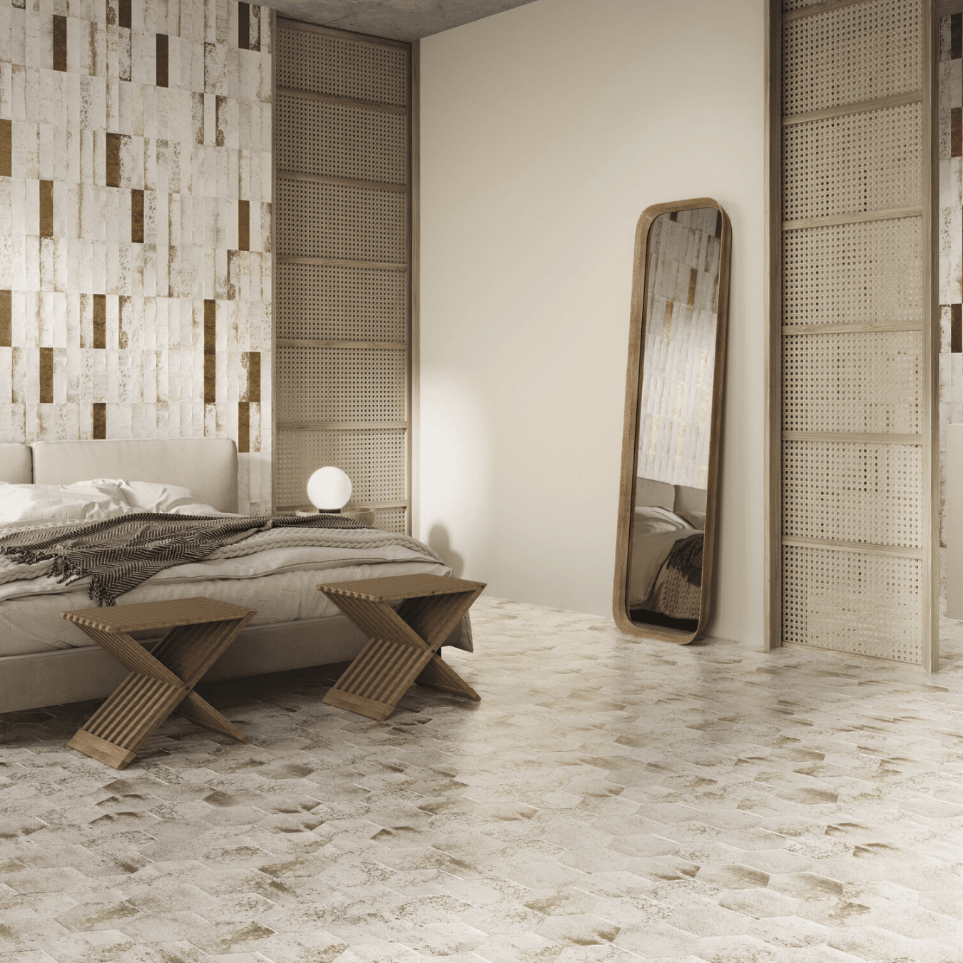 Ceramic gold wall tiles