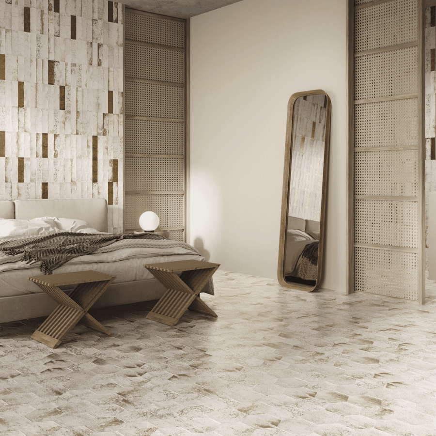Ceramic gold wall tiles