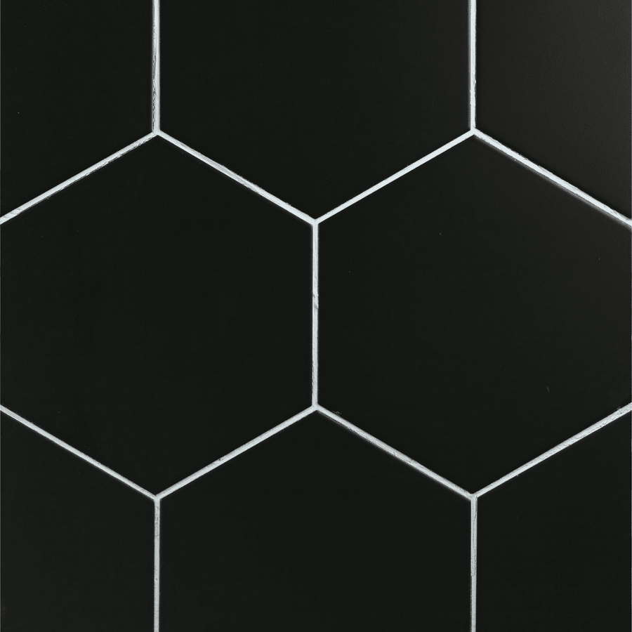 Matt decorative black tiles