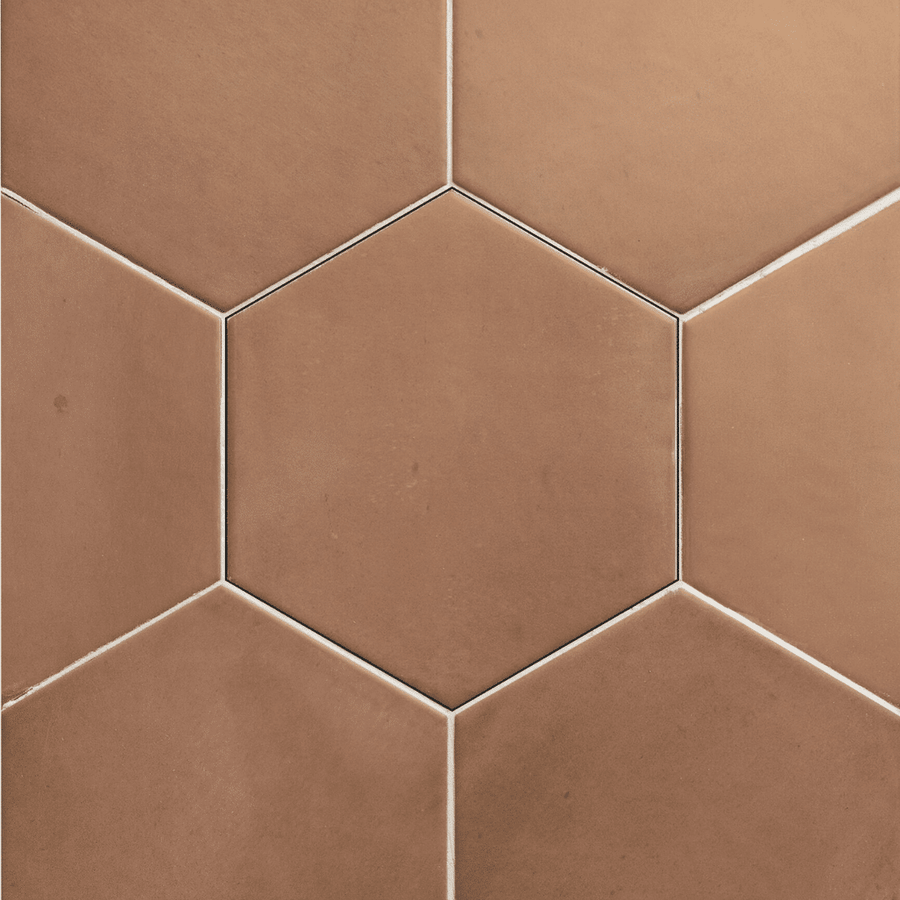 Hexagon salmon ceramic wall tiles