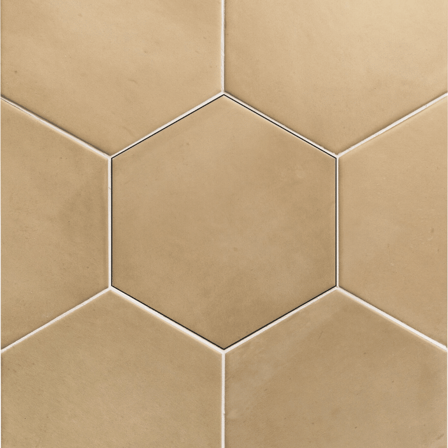 Hexagon beige ceramic wall tiles