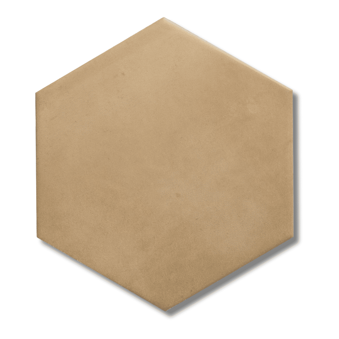 Fayenza Hexagon Clay Straw ceramic tiles