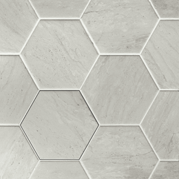 Durable Veyrona Hexagon Grey porcelain floor tiles