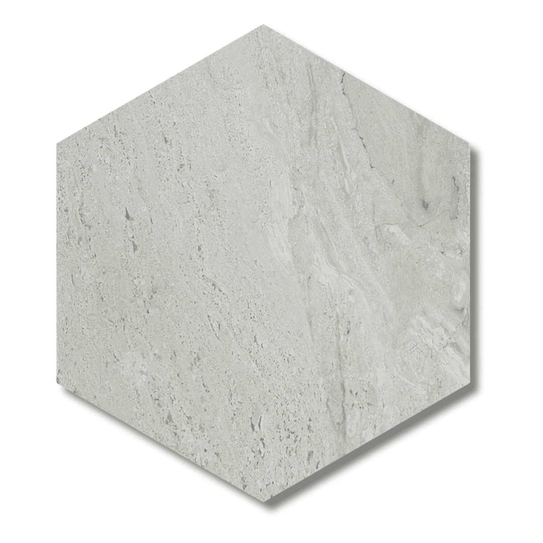 Durable Veyrona Hexagon White porcelain wall decor