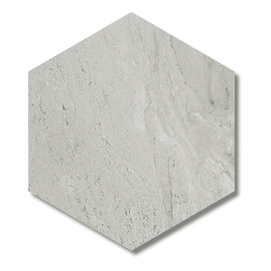 Veyrona Hexagon Grey matt porcelain decor tiles