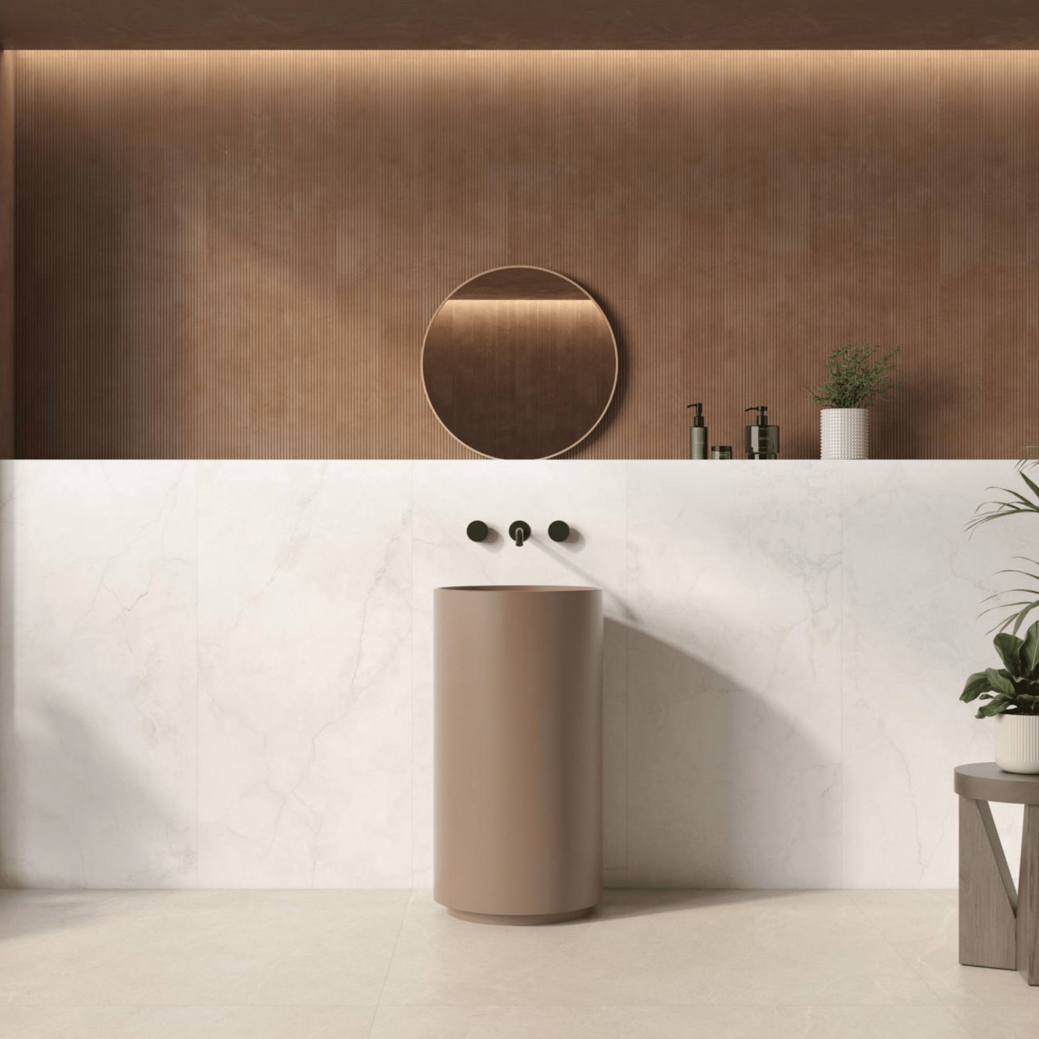 Blanco polished porcelain floor tile Tresana