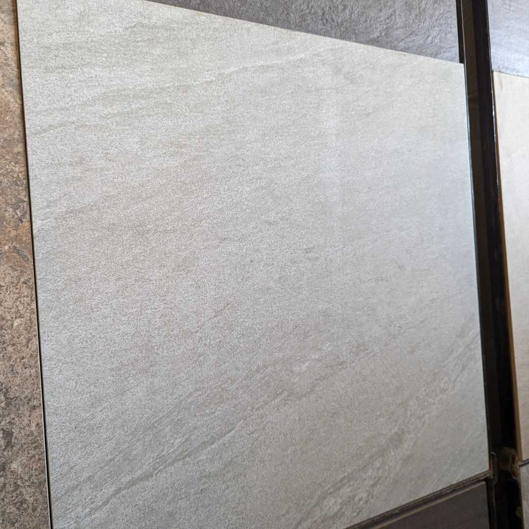 Horizon Light Grey 800x800 Rough Matt Outdoor Tile - Real Image 3