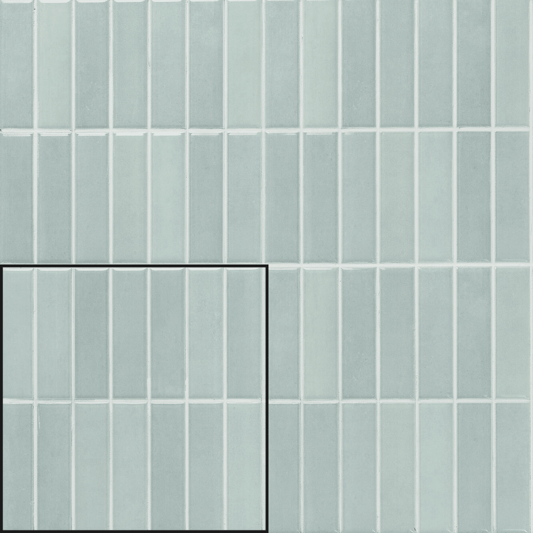 Glossy ceramic light green decorative tiles for walls