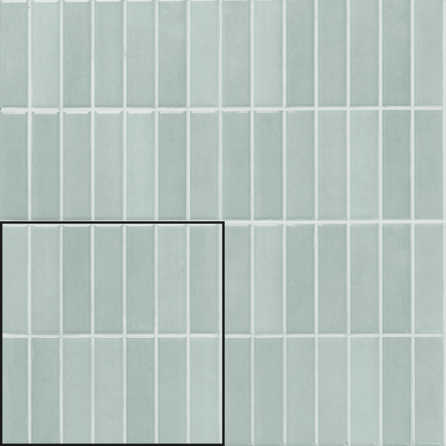 Glossy ceramic light green decorative tiles for walls