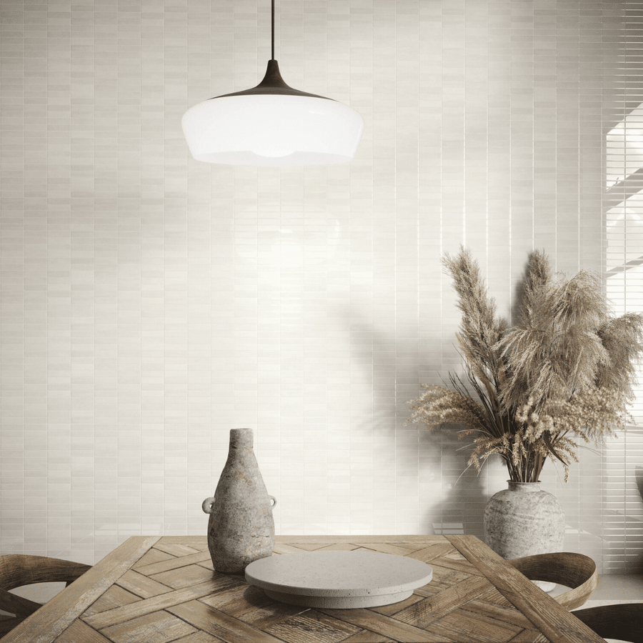 Glossy ceramic white decor tiles for walls