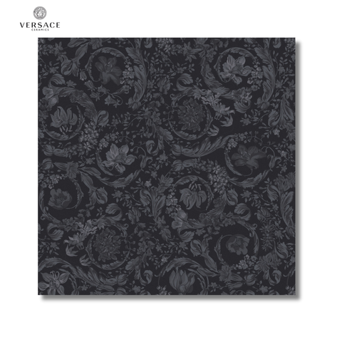 Icons Barocco Garden Black ceramic decor effect wall floor tiles