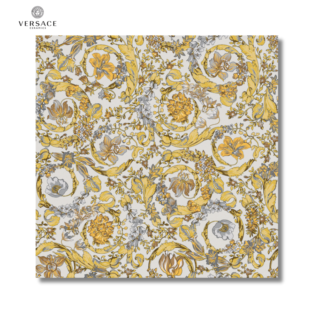 Luxurious ceramic wall floor tiles with artistic decorative pattern