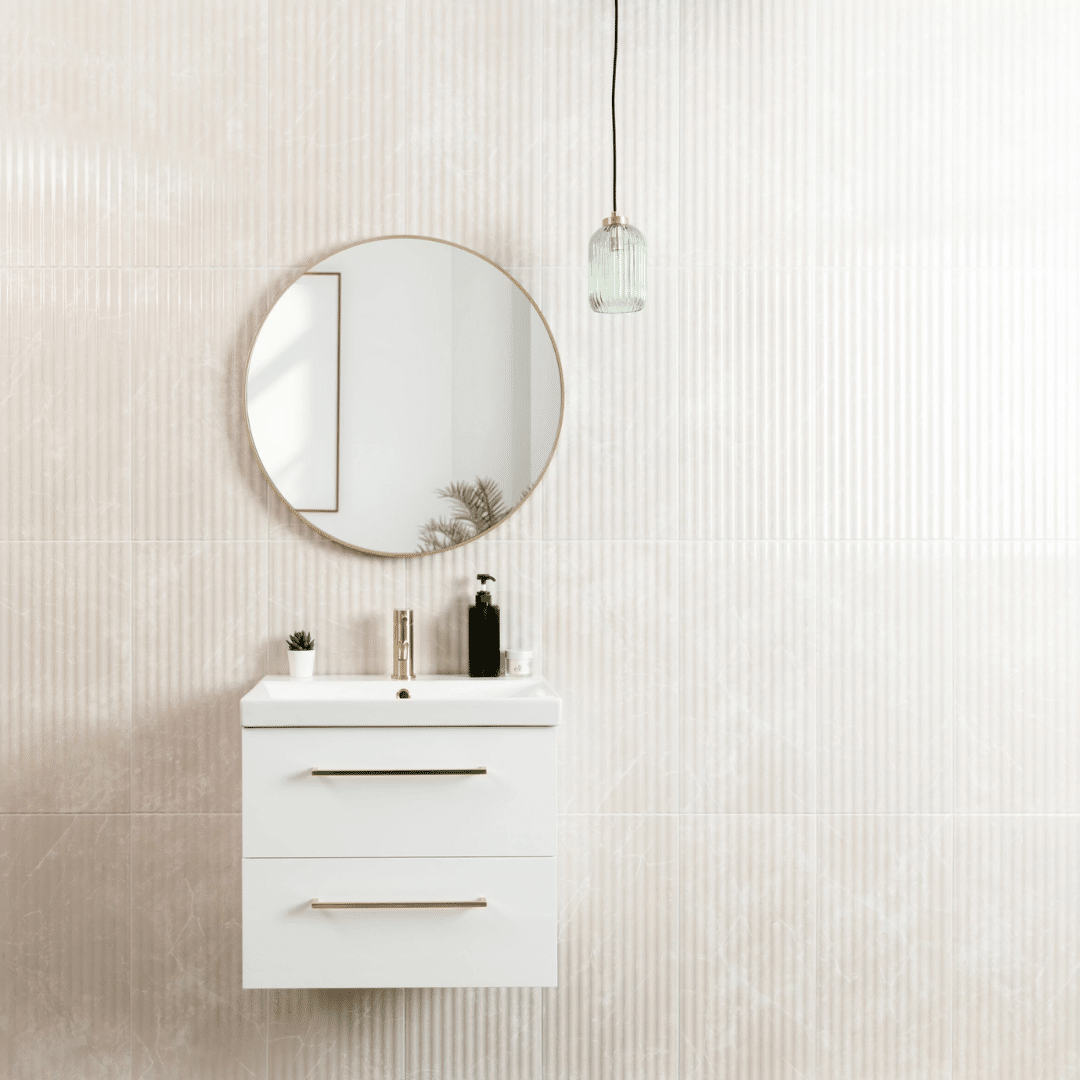 Modern marble effect ceramic white wall tiles