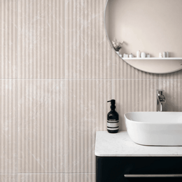 Wood style porcelain tiles showing soft grey texture