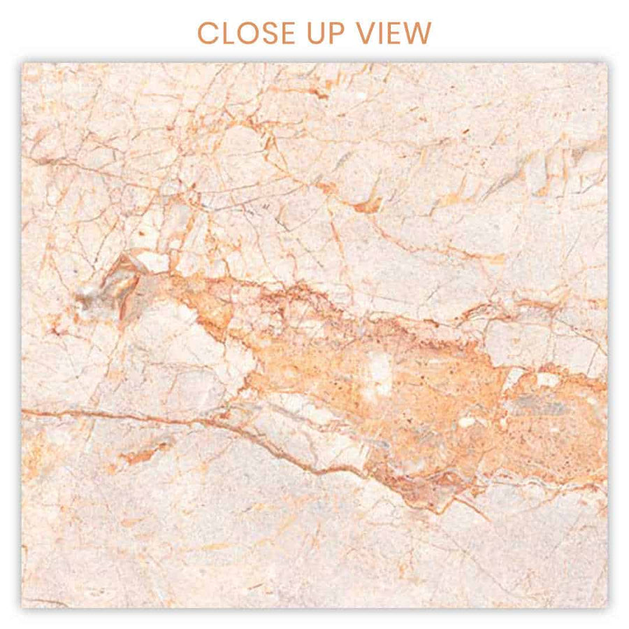 Indus River Crema Yellow 600x1200 Carving Marble Effect Porcelain Tile - Close Up