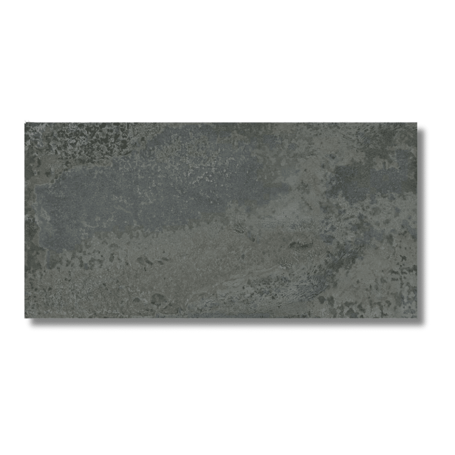 Metallic effect grey porcelain tile with lappato sheen