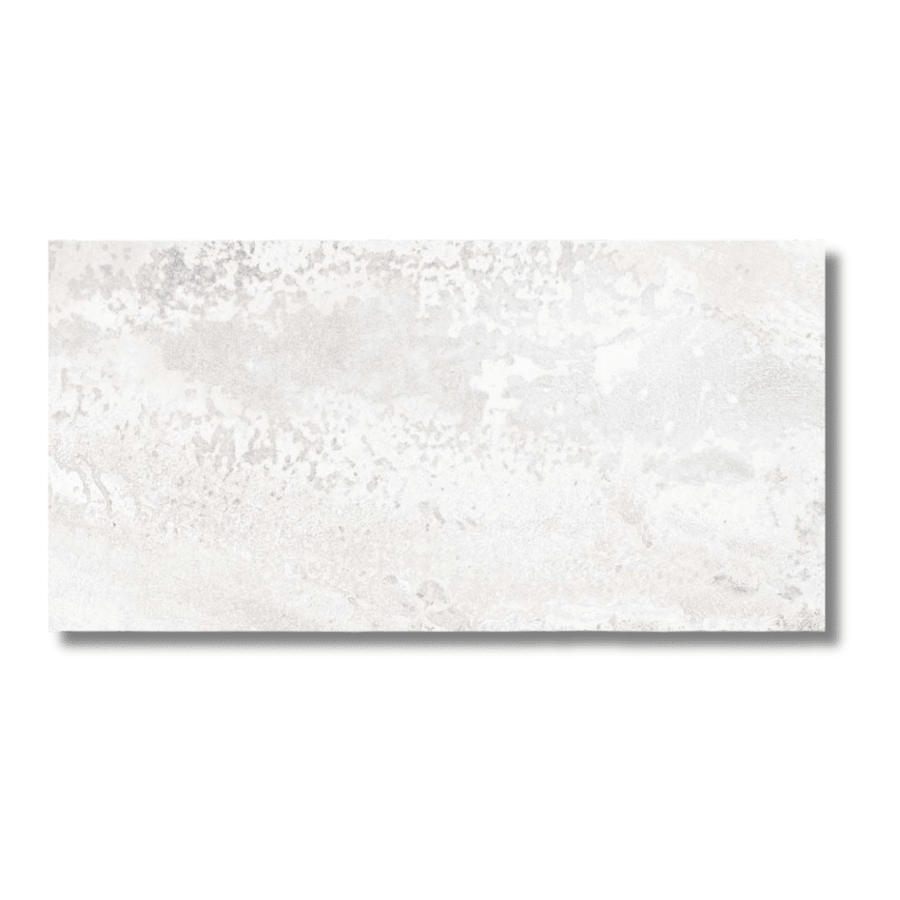 Iron White porcelain tile with metallic effect surface