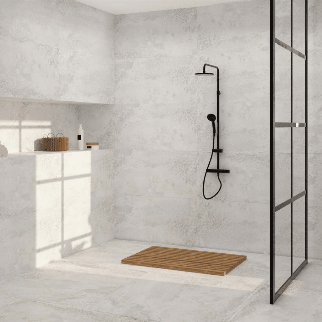 Iron White lappato metallic porcelain wall and floor tile