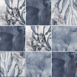 Glossy ceramic Kasvara Blue Mix decorative blue wall tiles