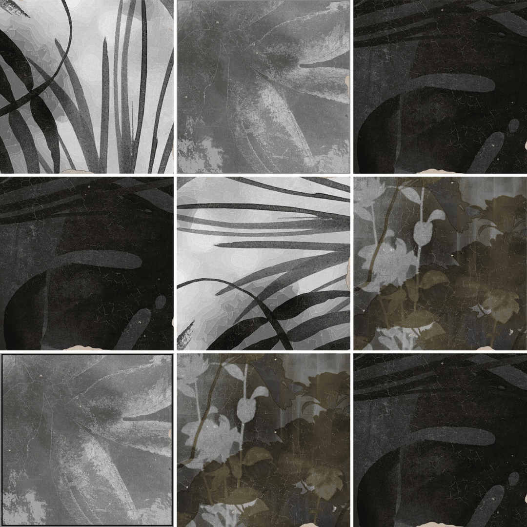 Glossy ceramic Kasvara Grey Mix decorative grey wall tiles