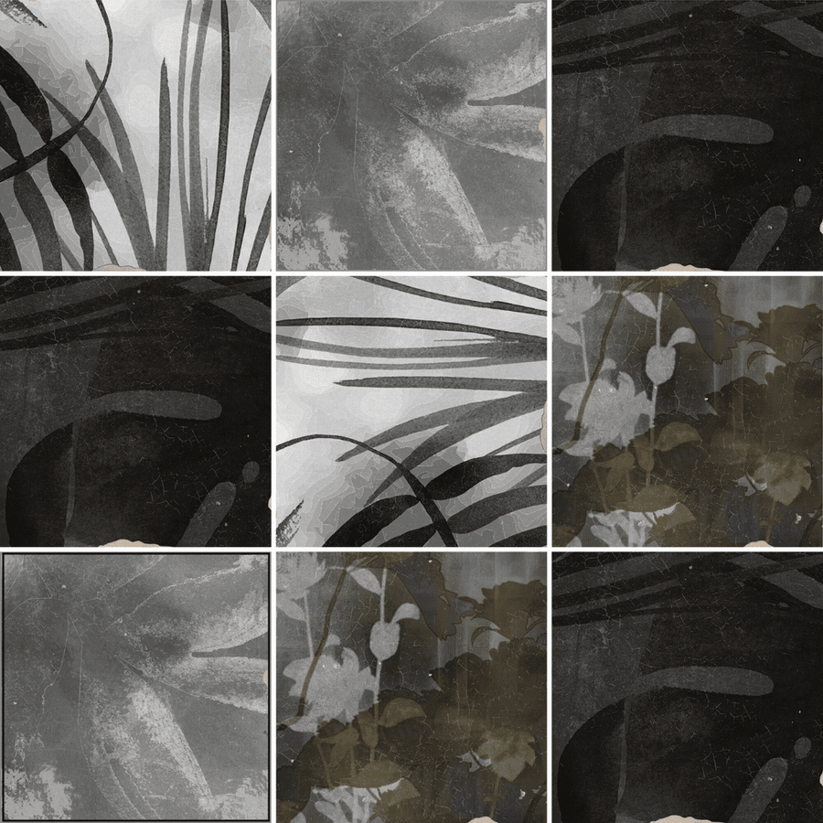 Glossy ceramic Kasvara Grey Mix decorative grey wall tiles