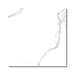 Elegant glossy white porcelain tile closeup