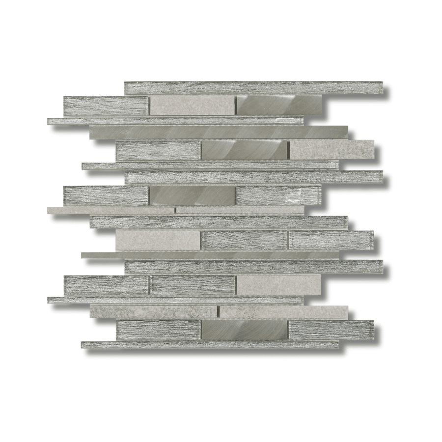 Kenton Silver glass stone metal mosaic tile for wall