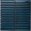Modern interior wall featuring blue mosaic porcelain tiles