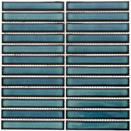 Modern blue two tone porcelain mosaic wall tiles