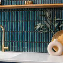 Kitkat Blue Two Tone Mosaic porcelain wall tiles