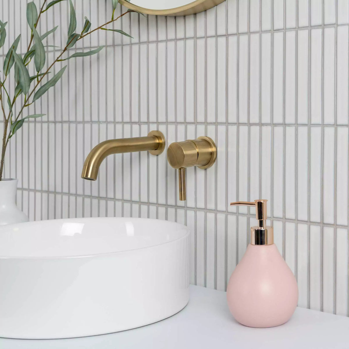 Polished white porcelain mosaic tiles for decorative walls