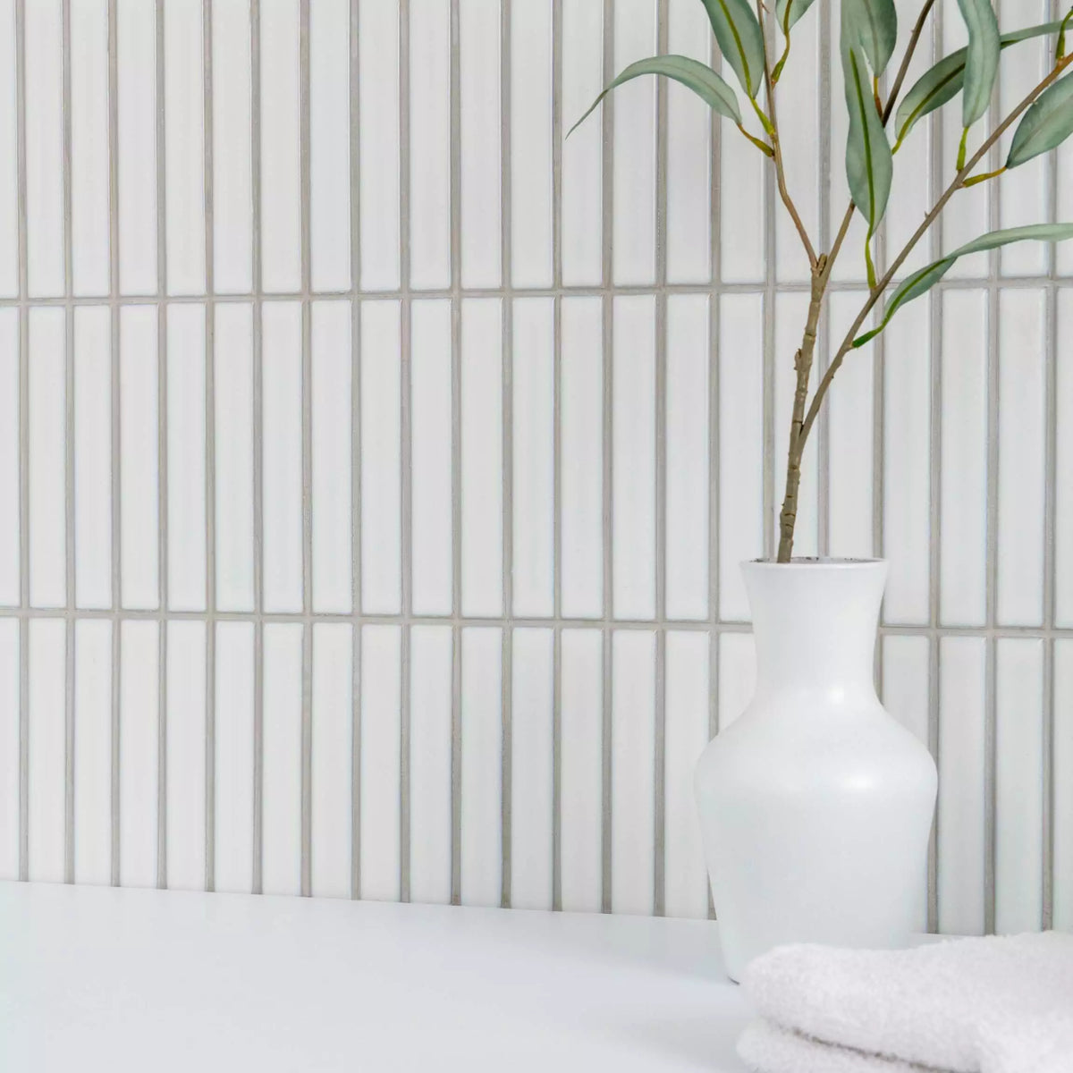Modern Kitkat White porcelain mosaic wall tile design