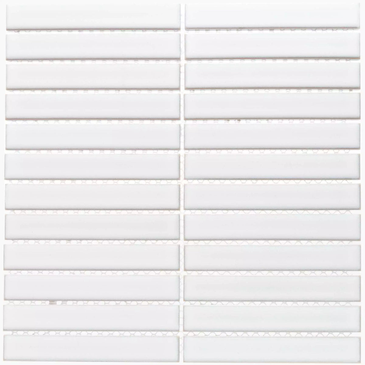 Elegant white porcelain mosaic tiles for interior walls